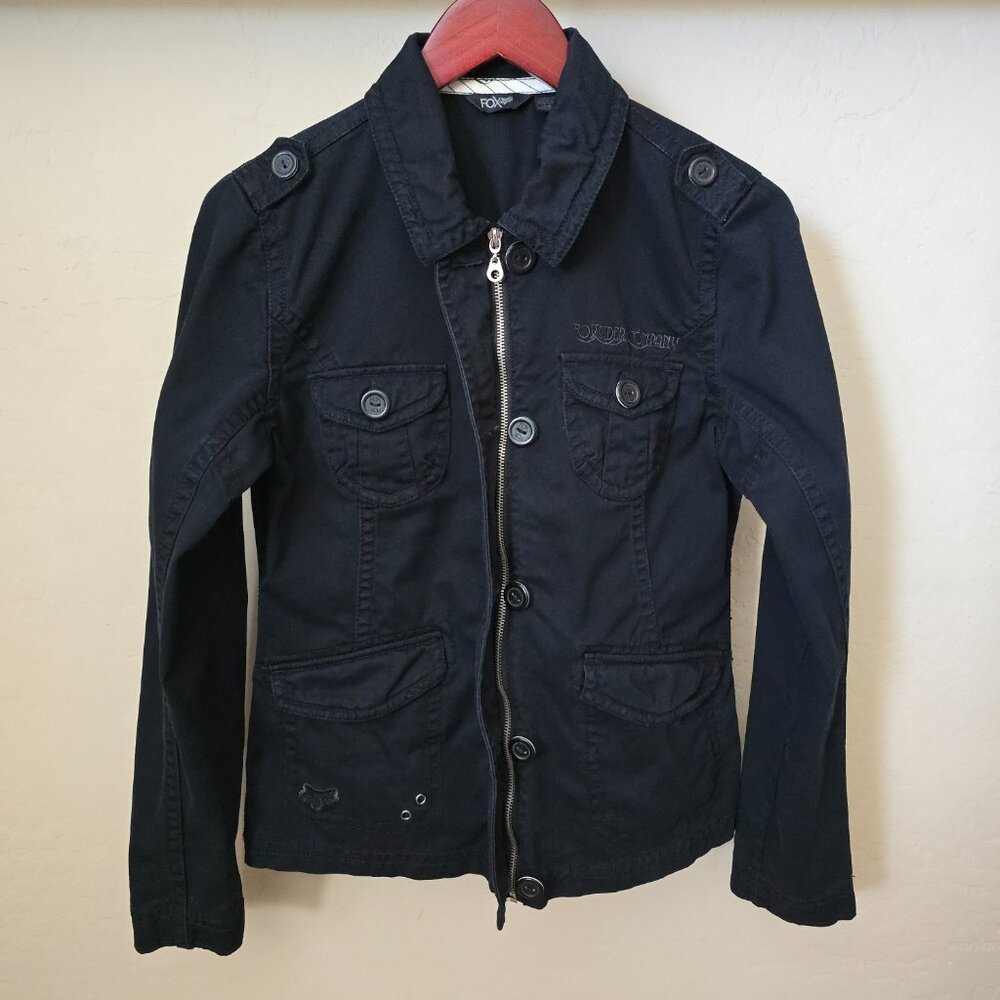 Fox Riders Company Black Utility Streetwear Jacket Medium - Picture 3 of 15